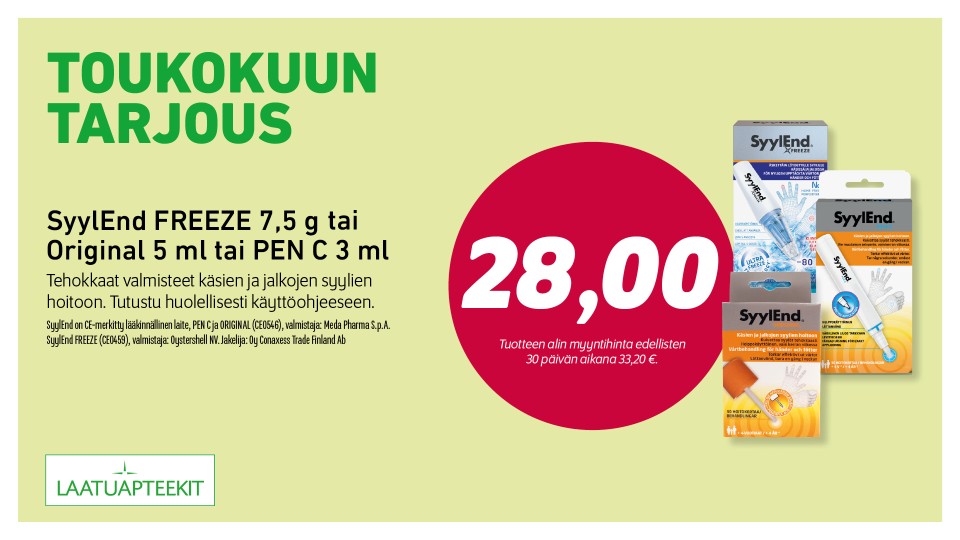 SyylEnd FREEZE 7,5 g tai Original 5 ml tai PEN C 3 ml