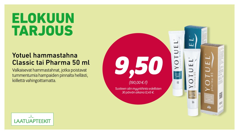 Yotuel hammastahna Classic tai Pharma 50 ml