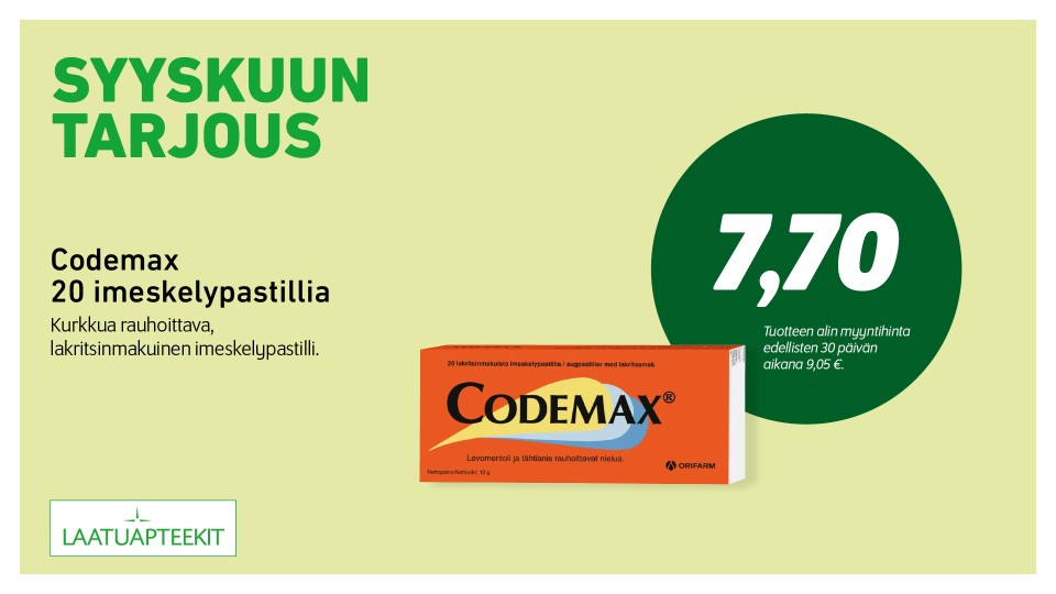 Codemax 20 imeskelypastillia
