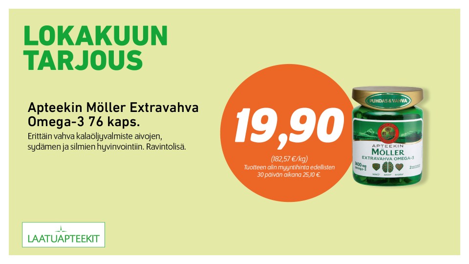 Apteekin Möller Extravahva Omega-3 76 kaps.
